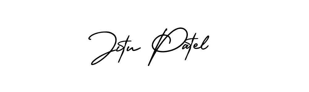 Make a beautiful signature design for name Jitu Patel. With this signature (AmerikaSignatureDemo-Regular) style, you can create a handwritten signature for free. Jitu Patel signature style 3 images and pictures png