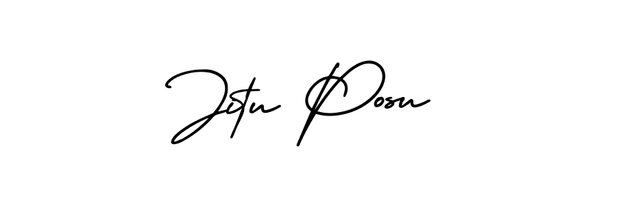 AmerikaSignatureDemo-Regular is a professional signature style that is perfect for those who want to add a touch of class to their signature. It is also a great choice for those who want to make their signature more unique. Get Jitu Posu name to fancy signature for free. Jitu Posu signature style 3 images and pictures png