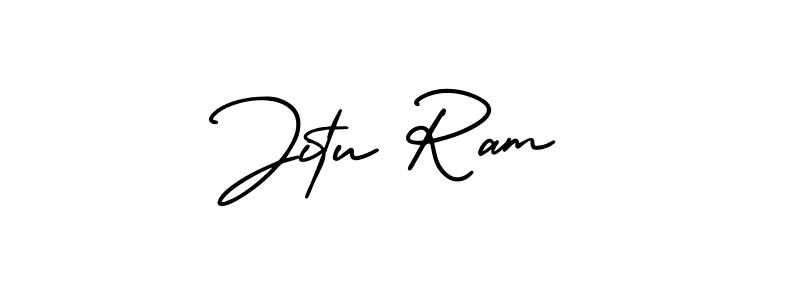 How to Draw Jitu Ram signature style? AmerikaSignatureDemo-Regular is a latest design signature styles for name Jitu Ram. Jitu Ram signature style 3 images and pictures png