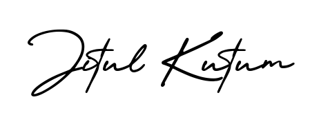 A timeless handwritten aesthetic for Jitul Kutum. The AmerikaSignatureDemo-Regular font gives your signature a handcrafted feel with natural curves. Jitul Kutum signature style 3 images and pictures png