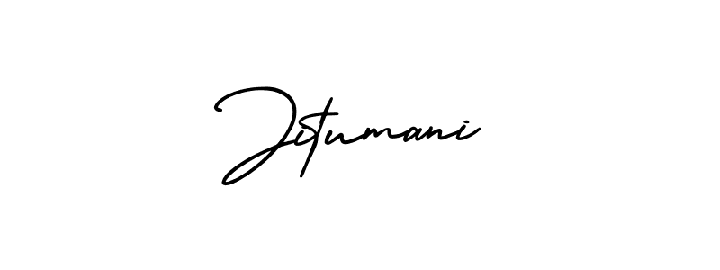 Design your own signature with our free online signature maker. With this signature software, you can create a handwritten (AmerikaSignatureDemo-Regular) signature for name Jitumani. Jitumani signature style 3 images and pictures png