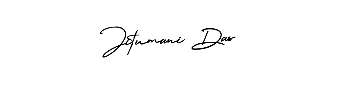 How to make Jitumani Das name signature. Use AmerikaSignatureDemo-Regular style for creating short signs online. This is the latest handwritten sign. Jitumani Das signature style 3 images and pictures png