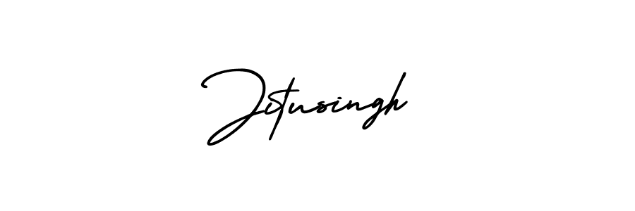 How to make Jitusingh signature? AmerikaSignatureDemo-Regular is a professional autograph style. Create handwritten signature for Jitusingh name. Jitusingh signature style 3 images and pictures png