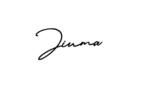 The best way (AmerikaSignatureDemo-Regular) to make a short signature is to pick only two or three words in your name. The name Jiuma include a total of six letters. For converting this name. Jiuma signature style 3 images and pictures png