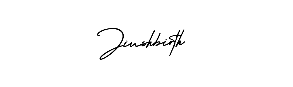 How to make Jiushbirth name signature. Use AmerikaSignatureDemo-Regular style for creating short signs online. This is the latest handwritten sign. Jiushbirth signature style 3 images and pictures png