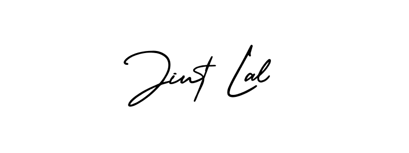 How to make Jiut Lal name signature. Use AmerikaSignatureDemo-Regular style for creating short signs online. This is the latest handwritten sign. Jiut Lal signature style 3 images and pictures png