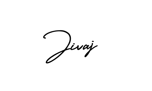 How to make Jivaj name signature. Use AmerikaSignatureDemo-Regular style for creating short signs online. This is the latest handwritten sign. Jivaj signature style 3 images and pictures png
