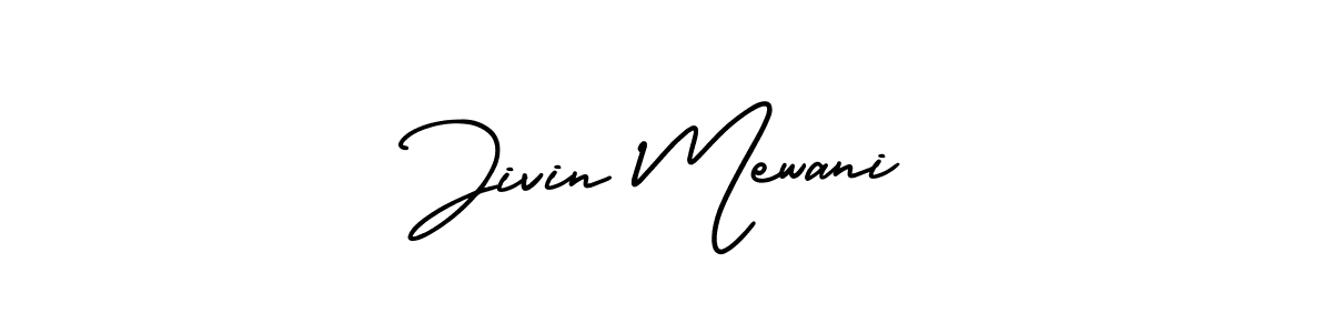 This is the best signature style for the Jivin Mewani name. Also you like these signature font (AmerikaSignatureDemo-Regular). Mix name signature. Jivin Mewani signature style 3 images and pictures png