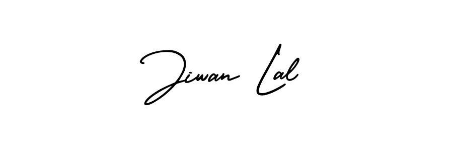 The best way (AmerikaSignatureDemo-Regular) to make a short signature is to pick only two or three words in your name. The name Jiwan Lal include a total of six letters. For converting this name. Jiwan Lal signature style 3 images and pictures png