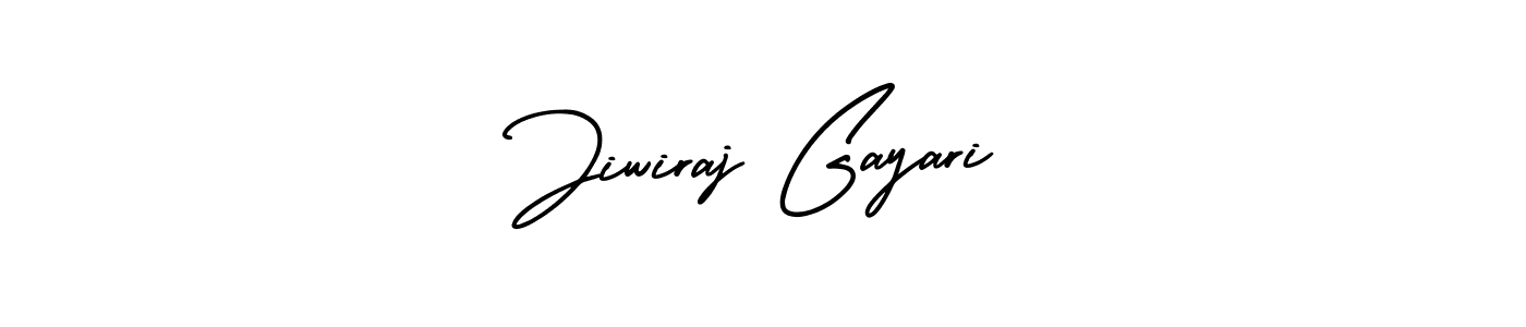 How to make Jiwiraj Gayari name signature. Use AmerikaSignatureDemo-Regular style for creating short signs online. This is the latest handwritten sign. Jiwiraj Gayari signature style 3 images and pictures png