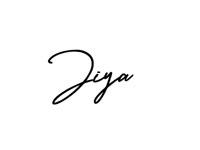 This is the best signature style for the Jiya name. Also you like these signature font (AmerikaSignatureDemo-Regular). Mix name signature. Jiya signature style 3 images and pictures png