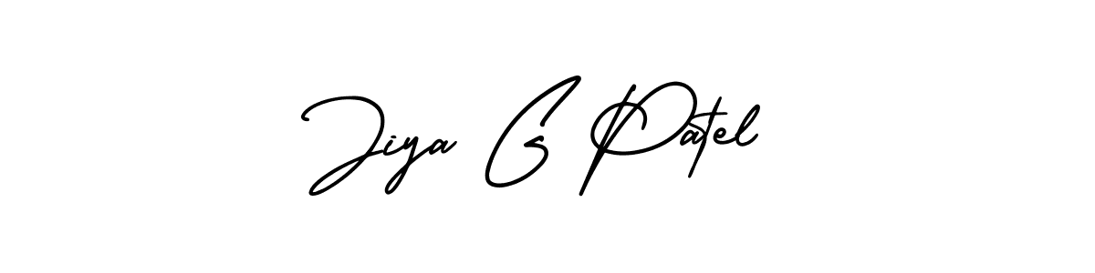 Create a beautiful signature design for name Jiya G Patel. With this signature (AmerikaSignatureDemo-Regular) fonts, you can make a handwritten signature for free. Jiya G Patel signature style 3 images and pictures png