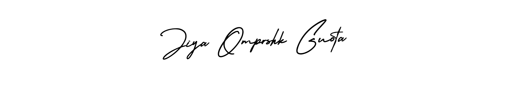 How to make Jiya Omprshk Guota name signature. Use AmerikaSignatureDemo-Regular style for creating short signs online. This is the latest handwritten sign. Jiya Omprshk Guota signature style 3 images and pictures png