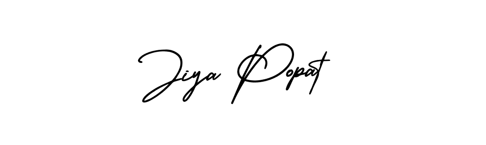 Make a beautiful signature design for name Jiya Popat. With this signature (AmerikaSignatureDemo-Regular) style, you can create a handwritten signature for free. Jiya Popat signature style 3 images and pictures png