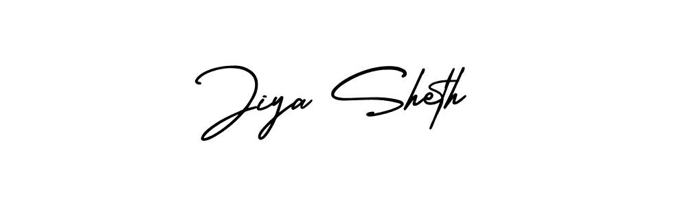 How to make Jiya Sheth signature? AmerikaSignatureDemo-Regular is a professional autograph style. Create handwritten signature for Jiya Sheth name. Jiya Sheth signature style 3 images and pictures png