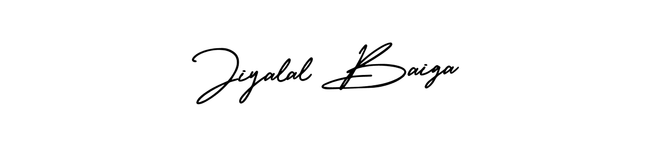 The best way (AmerikaSignatureDemo-Regular) to make a short signature is to pick only two or three words in your name. The name Jiyalal Baiga include a total of six letters. For converting this name. Jiyalal Baiga signature style 3 images and pictures png