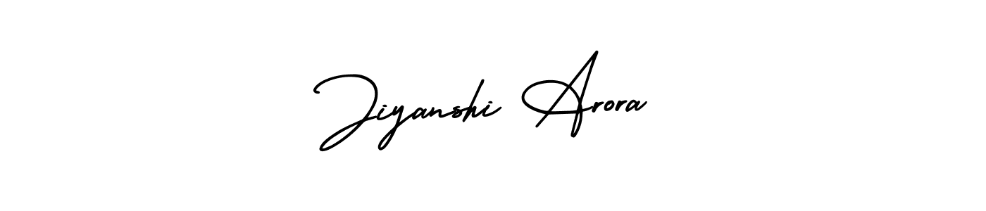 How to make Jiyanshi Arora name signature. Use AmerikaSignatureDemo-Regular style for creating short signs online. This is the latest handwritten sign. Jiyanshi Arora signature style 3 images and pictures png