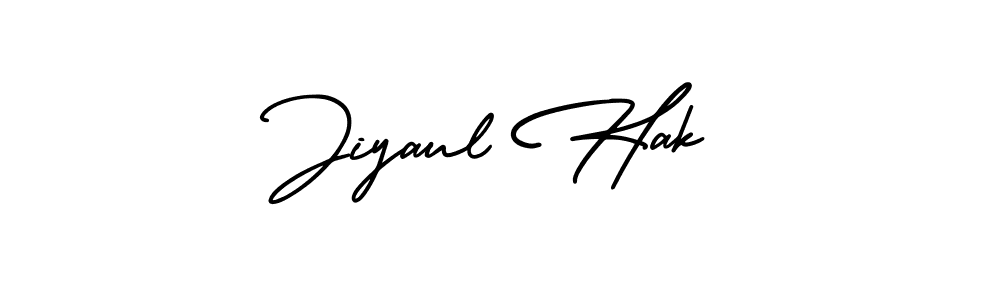 Design your own signature with our free online signature maker. With this signature software, you can create a handwritten (AmerikaSignatureDemo-Regular) signature for name Jiyaul Hak. Jiyaul Hak signature style 3 images and pictures png