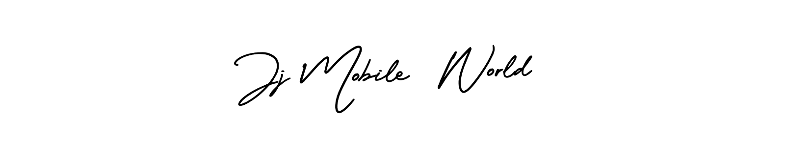 It looks lik you need a new signature style for name Jj Mobile  World. Design unique handwritten (AmerikaSignatureDemo-Regular) signature with our free signature maker in just a few clicks. Jj Mobile  World signature style 3 images and pictures png