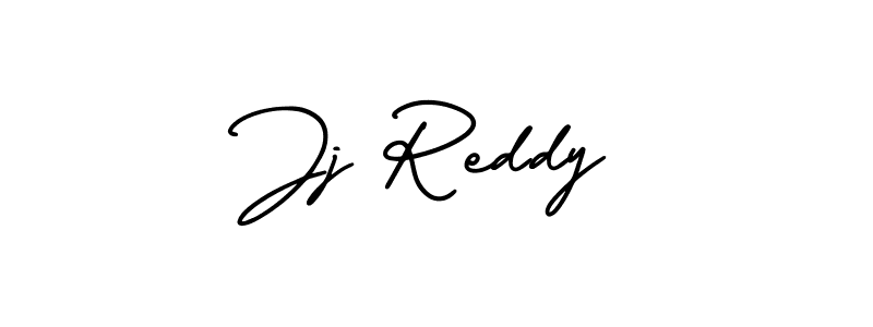 You should practise on your own different ways (AmerikaSignatureDemo-Regular) to write your name (Jj Reddy) in signature. don't let someone else do it for you. Jj Reddy signature style 3 images and pictures png