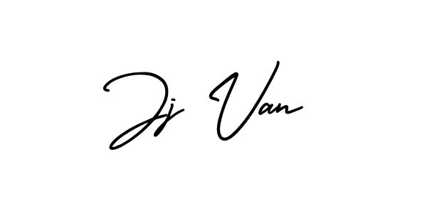 How to make Jj Van name signature. Use AmerikaSignatureDemo-Regular style for creating short signs online. This is the latest handwritten sign. Jj Van signature style 3 images and pictures png