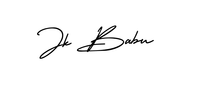 Use a signature maker to create a handwritten signature online. With this signature software, you can design (AmerikaSignatureDemo-Regular) your own signature for name Jk Babu. Jk Babu signature style 3 images and pictures png