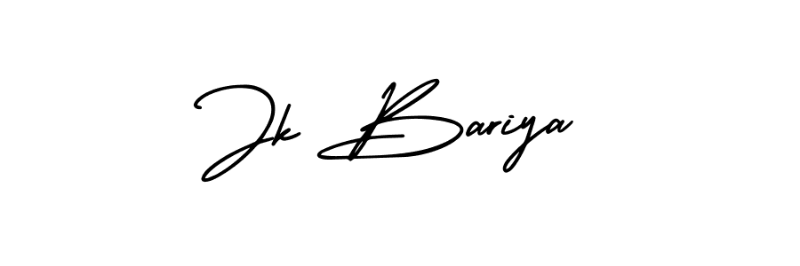 Similarly AmerikaSignatureDemo-Regular is the best handwritten signature design. Signature creator online .You can use it as an online autograph creator for name Jk Bariya. Jk Bariya signature style 3 images and pictures png