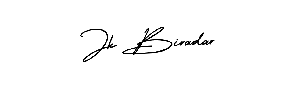 Jk Biradar stylish signature style. Best Handwritten Sign (AmerikaSignatureDemo-Regular) for my name. Handwritten Signature Collection Ideas for my name Jk Biradar. Jk Biradar signature style 3 images and pictures png