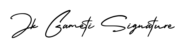 How to make Jk Gameti Signature name signature. Use AmerikaSignatureDemo-Regular style for creating short signs online. This is the latest handwritten sign. Jk Gameti Signature signature style 3 images and pictures png