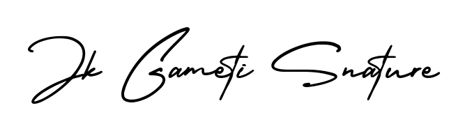 Also You can easily find your signature by using the search form. We will create Jk Gameti Snature name handwritten signature images for you free of cost using AmerikaSignatureDemo-Regular sign style. Jk Gameti Snature signature style 3 images and pictures png