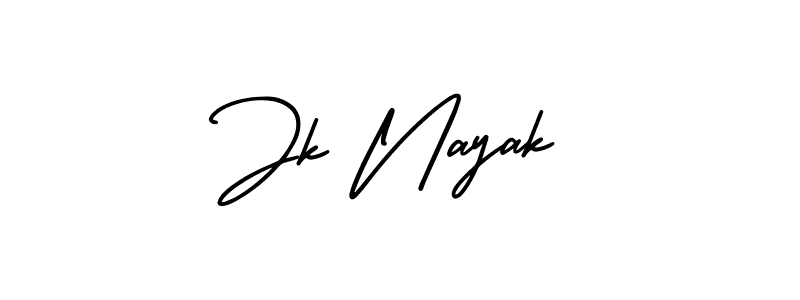 The best way (AmerikaSignatureDemo-Regular) to make a short signature is to pick only two or three words in your name. The name Jk Nayak include a total of six letters. For converting this name. Jk Nayak signature style 3 images and pictures png