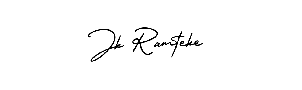 if you are searching for the best signature style for your name Jk Ramteke. so please give up your signature search. here we have designed multiple signature styles  using AmerikaSignatureDemo-Regular. Jk Ramteke signature style 3 images and pictures png