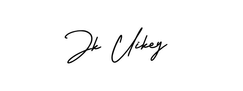 AmerikaSignatureDemo-Regular is a professional signature style that is perfect for those who want to add a touch of class to their signature. It is also a great choice for those who want to make their signature more unique. Get Jk Uikey name to fancy signature for free. Jk Uikey signature style 3 images and pictures png