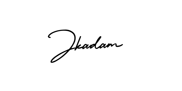 How to Draw Jkadam signature style? AmerikaSignatureDemo-Regular is a latest design signature styles for name Jkadam. Jkadam signature style 3 images and pictures png