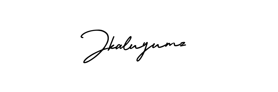 How to make Jkaluyumz name signature. Use AmerikaSignatureDemo-Regular style for creating short signs online. This is the latest handwritten sign. Jkaluyumz signature style 3 images and pictures png