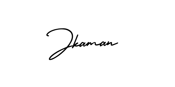 It looks lik you need a new signature style for name Jkaman. Design unique handwritten (AmerikaSignatureDemo-Regular) signature with our free signature maker in just a few clicks. Jkaman signature style 3 images and pictures png