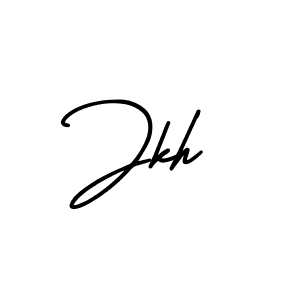 Use a signature maker to create a handwritten signature online. With this signature software, you can design (AmerikaSignatureDemo-Regular) your own signature for name Jkh. Jkh signature style 3 images and pictures png