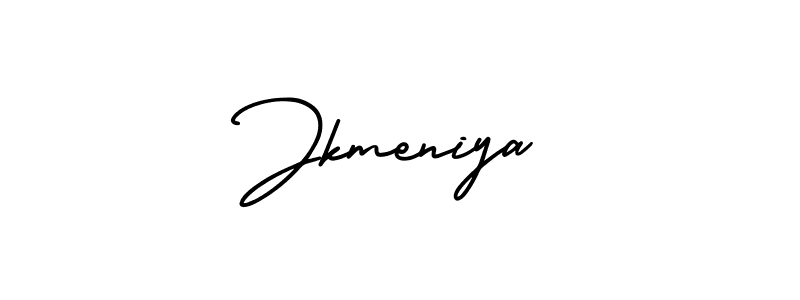 Also You can easily find your signature by using the search form. We will create Jkmeniya name handwritten signature images for you free of cost using AmerikaSignatureDemo-Regular sign style. Jkmeniya signature style 3 images and pictures png