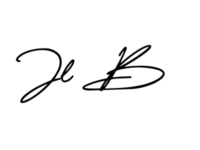 You should practise on your own different ways (AmerikaSignatureDemo-Regular) to write your name (Jl B) in signature. don't let someone else do it for you. Jl B signature style 3 images and pictures png