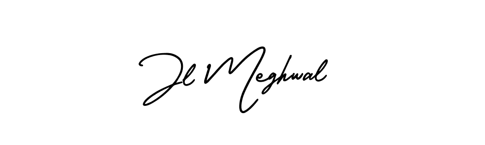 Make a beautiful signature design for name Jl Meghwal. With this signature (AmerikaSignatureDemo-Regular) style, you can create a handwritten signature for free. Jl Meghwal signature style 3 images and pictures png