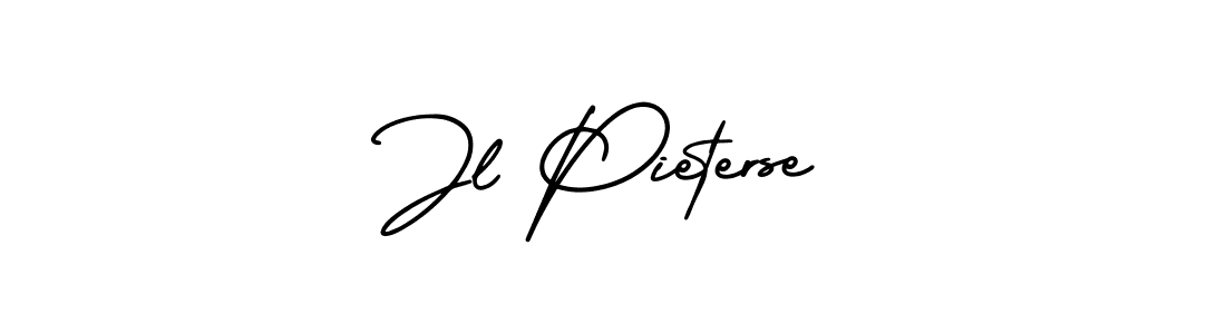 The best way (AmerikaSignatureDemo-Regular) to make a short signature is to pick only two or three words in your name. The name Jl Pieterse include a total of six letters. For converting this name. Jl Pieterse signature style 3 images and pictures png