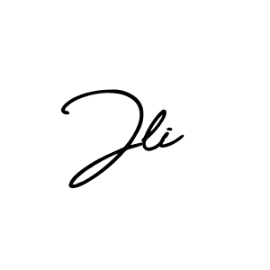 How to make Jli name signature. Use AmerikaSignatureDemo-Regular style for creating short signs online. This is the latest handwritten sign. Jli signature style 3 images and pictures png