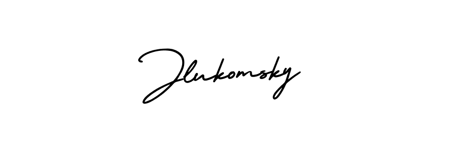 It looks lik you need a new signature style for name Jlukomsky. Design unique handwritten (AmerikaSignatureDemo-Regular) signature with our free signature maker in just a few clicks. Jlukomsky signature style 3 images and pictures png