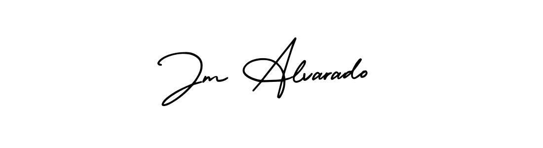 It looks lik you need a new signature style for name Jm Alvarado. Design unique handwritten (AmerikaSignatureDemo-Regular) signature with our free signature maker in just a few clicks. Jm Alvarado signature style 3 images and pictures png