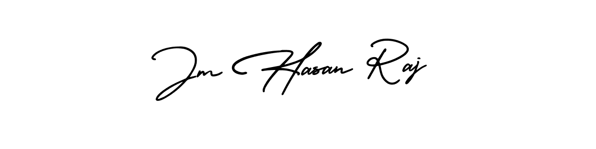 Use a signature maker to create a handwritten signature online. With this signature software, you can design (AmerikaSignatureDemo-Regular) your own signature for name Jm Hasan Raj. Jm Hasan Raj signature style 3 images and pictures png