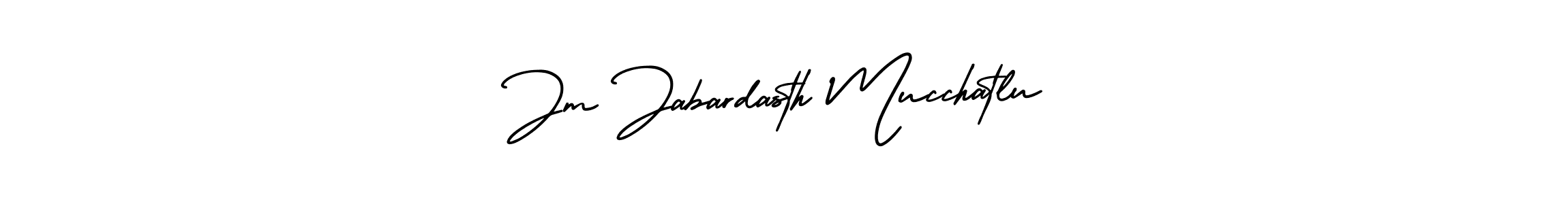 Make a beautiful signature design for name Jm Jabardasth Mucchatlu. With this signature (AmerikaSignatureDemo-Regular) style, you can create a handwritten signature for free. Jm Jabardasth Mucchatlu signature style 3 images and pictures png