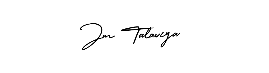 Jm Talaviya stylish signature style. Best Handwritten Sign (AmerikaSignatureDemo-Regular) for my name. Handwritten Signature Collection Ideas for my name Jm Talaviya. Jm Talaviya signature style 3 images and pictures png