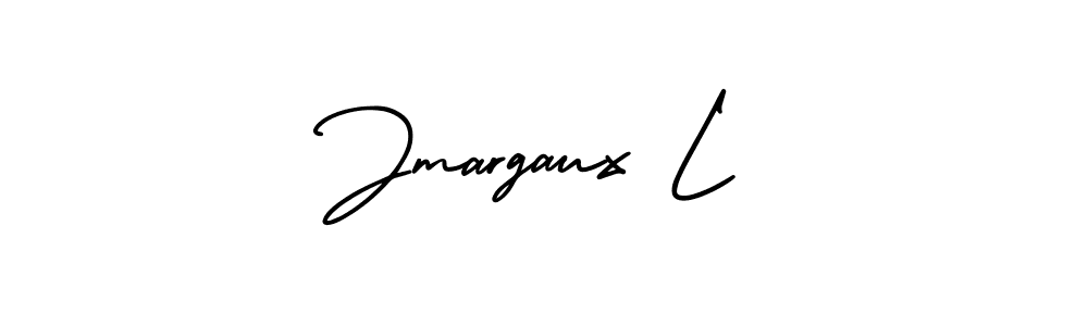 Jmargaux L stylish signature style. Best Handwritten Sign (AmerikaSignatureDemo-Regular) for my name. Handwritten Signature Collection Ideas for my name Jmargaux L. Jmargaux L signature style 3 images and pictures png