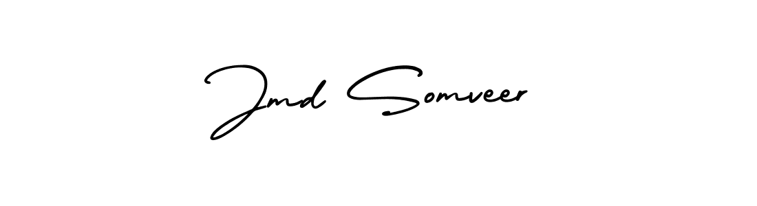 How to make Jmd Somveer name signature. Use AmerikaSignatureDemo-Regular style for creating short signs online. This is the latest handwritten sign. Jmd Somveer signature style 3 images and pictures png