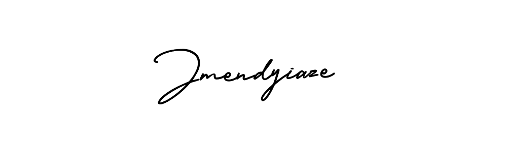 The best way (AmerikaSignatureDemo-Regular) to make a short signature is to pick only two or three words in your name. The name Jmendyiaze include a total of six letters. For converting this name. Jmendyiaze signature style 3 images and pictures png